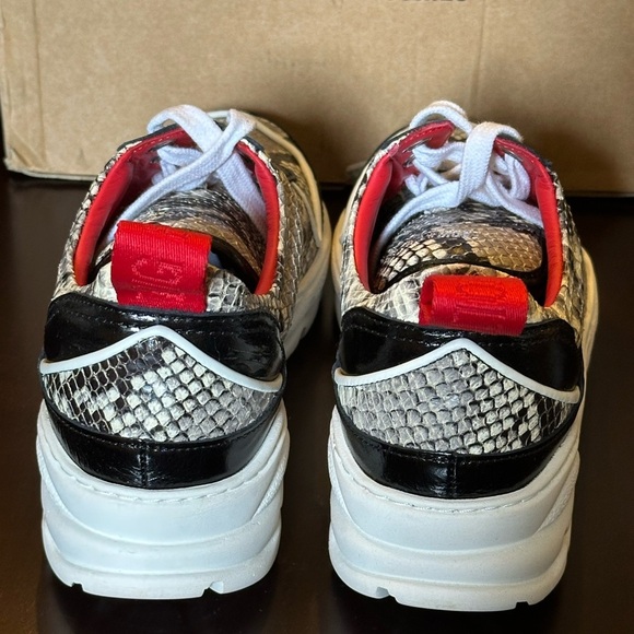 Zadig Voltaire Blaze Wild Snake Embossed Platform Sneakers Size 39 US 8 - Picture 5 of 12